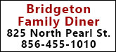 Bridgeton Family Diner Sponsorship Banner